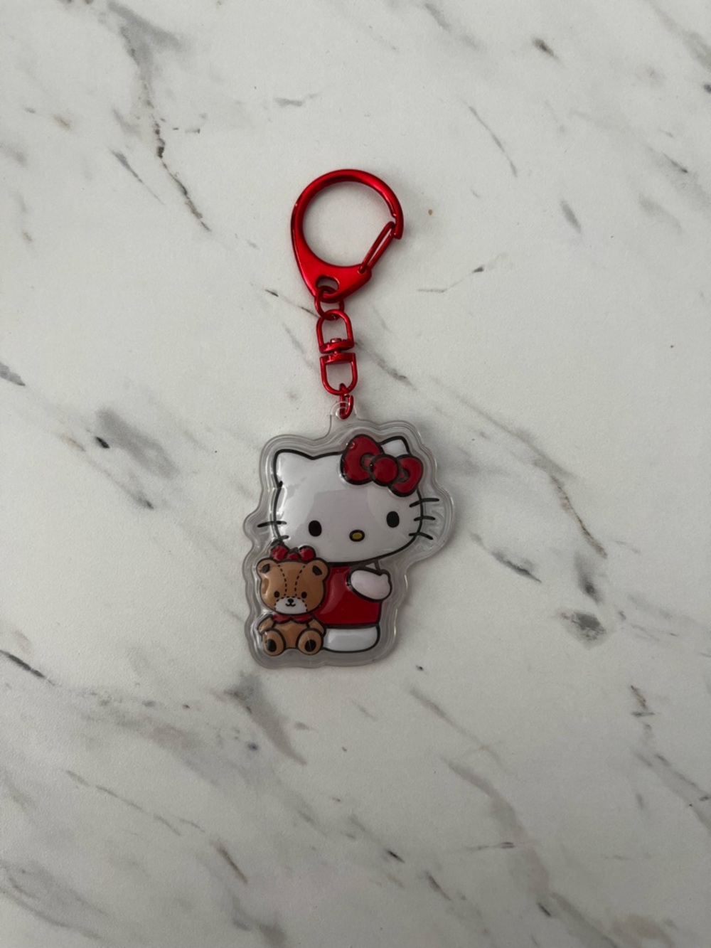 Hello Kitty Acrylic Keychain Red Clip (Tokyo)